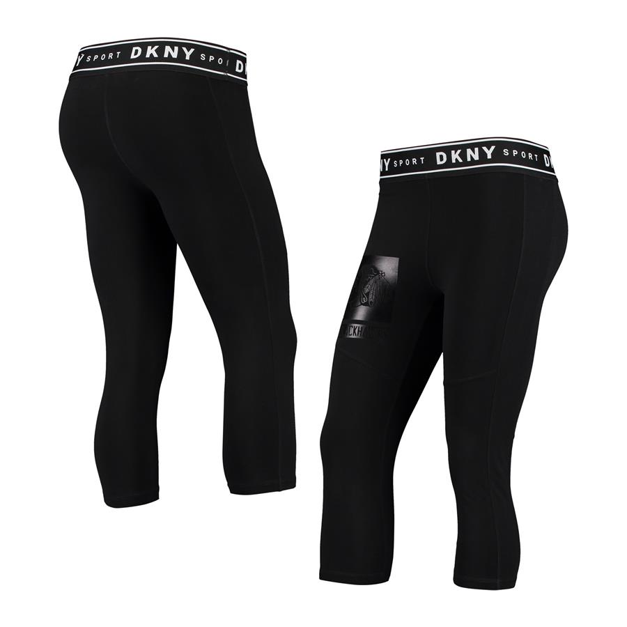 Chicago Blackhawks DKNY Sport Women's Karan Capri Leggings - Black