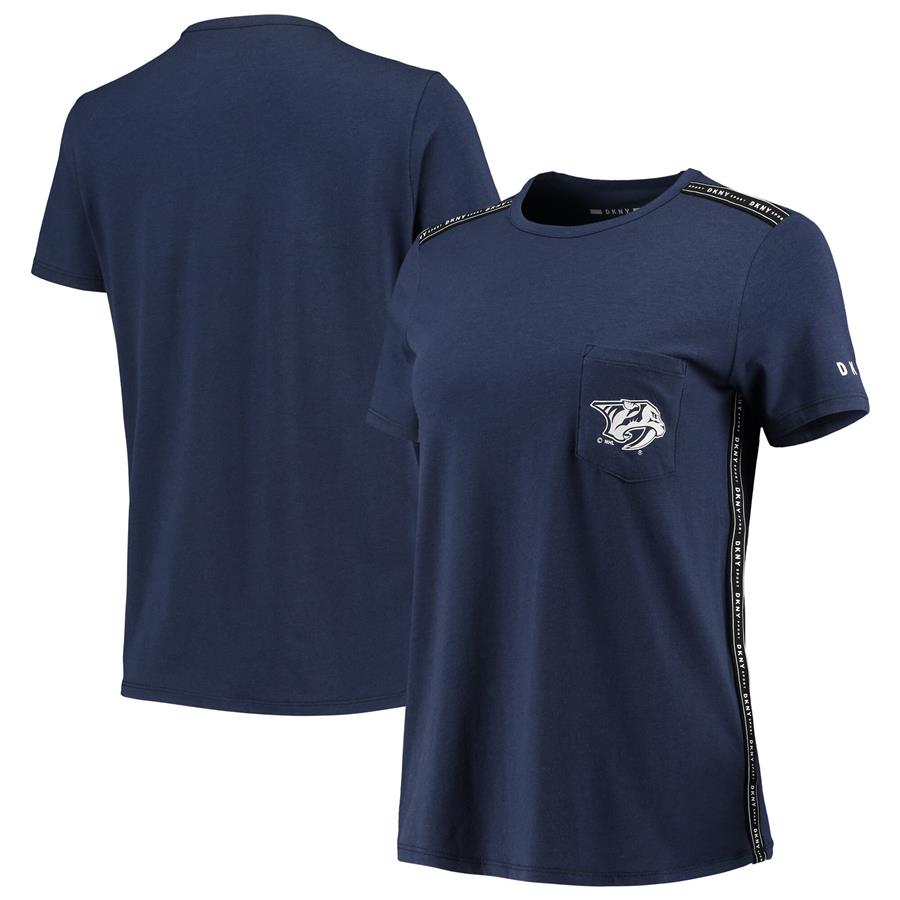 Nashville Predators DKNY Sport Women's Donna Sporty Tri-Blend T-Shirt - Navy