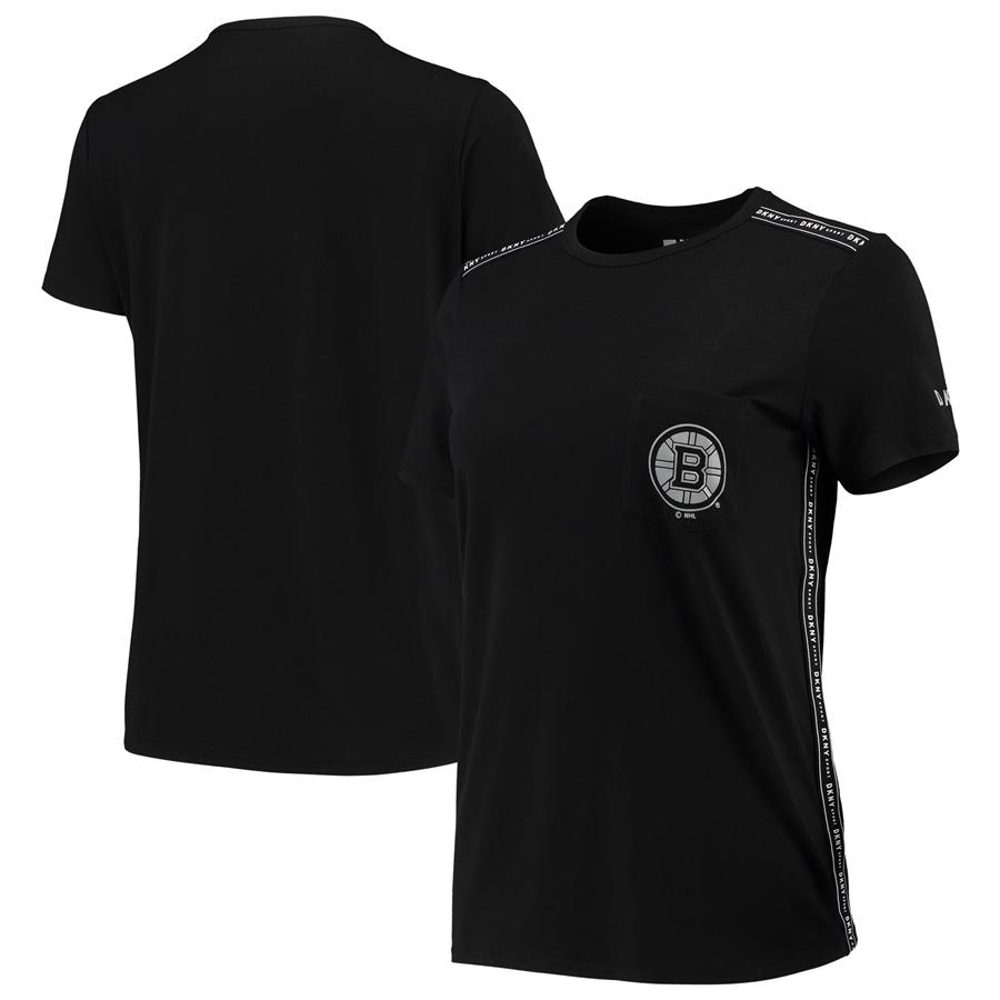 Boston Bruins DKNY Sport Women's Donna Sporty Tri-Blend T-Shirt - Black