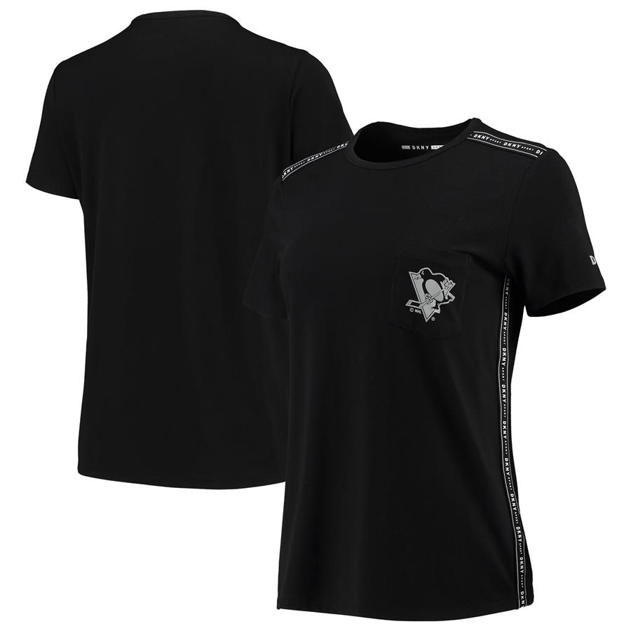 Pittsburgh Penguins DKNY Sport Women's Donna Sporty Tri-Blend T-Shirt - Black