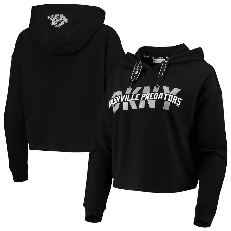 Nashville Predators DKNY Sport Women's Nancy Pullover Hoodie - Black