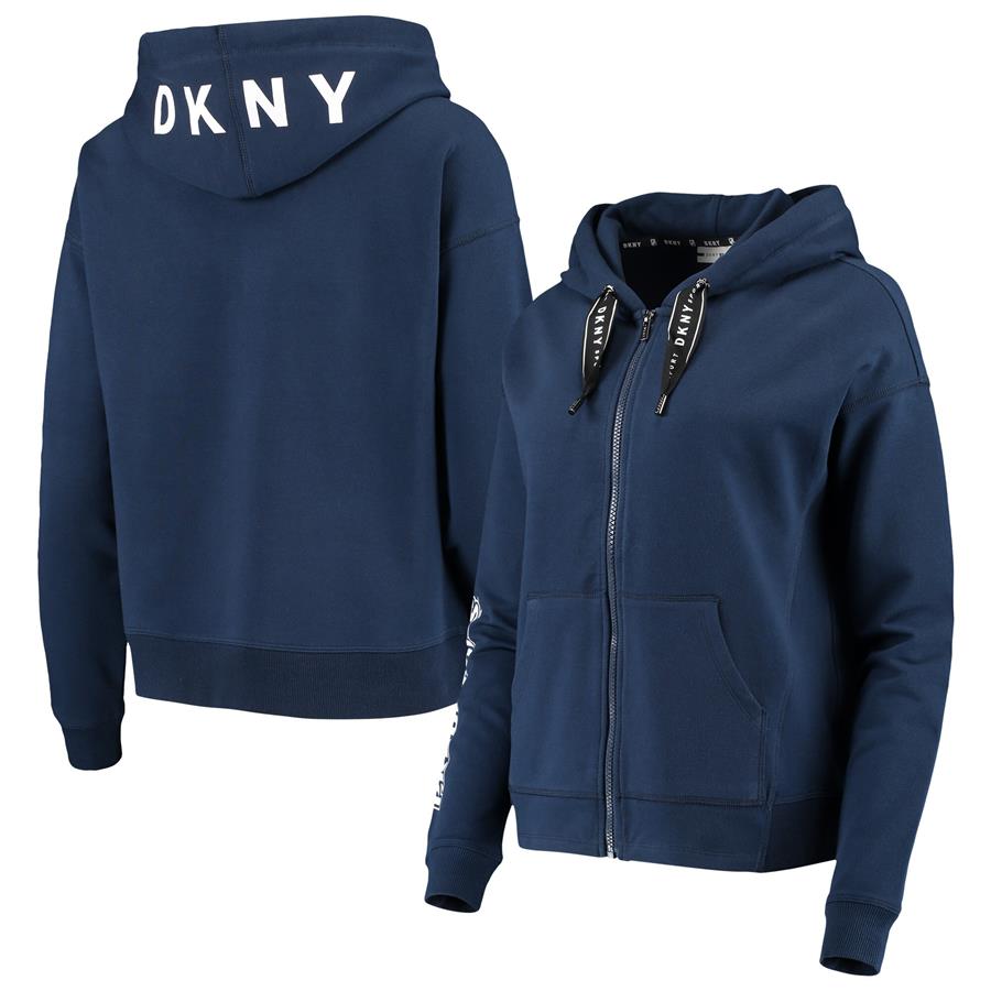 Nashville Predators DKNY Sport Women's Zoey Full-Zip Hoodie - Navy