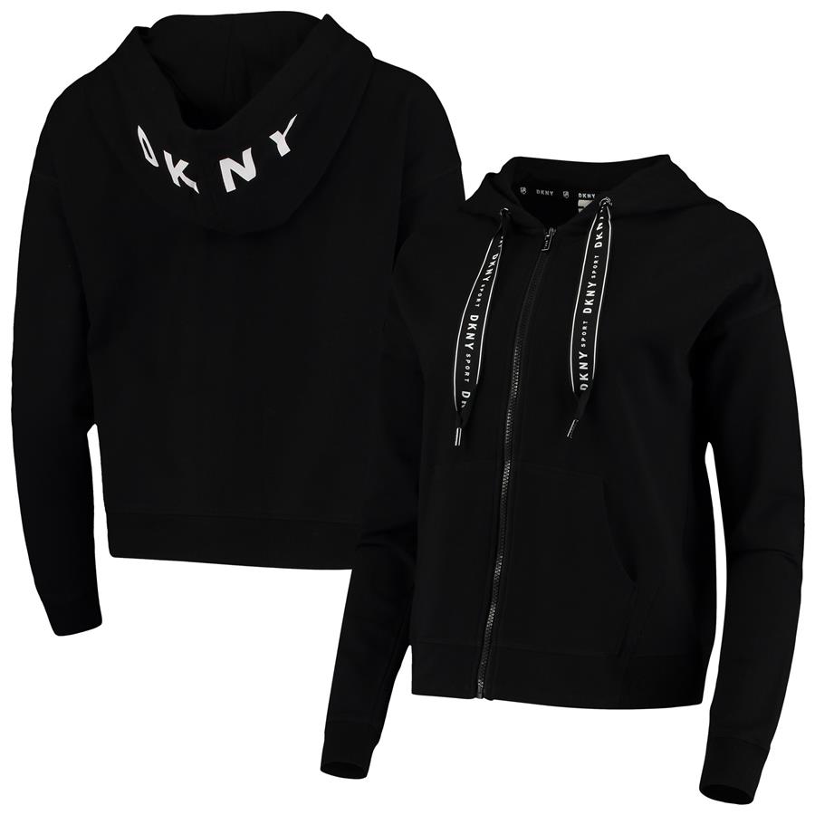 Arizona Coyotes DKNY Sport Women's Zoey Full-Zip Hoodie - Black