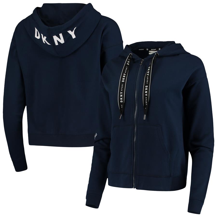 Colorado Avalanche DKNY Sport Women's Zoey Full-Zip Hoodie - Navy