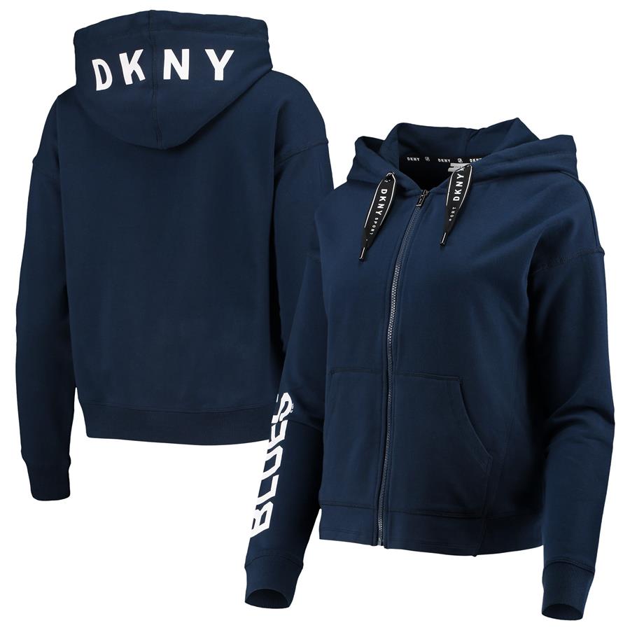 St. Louis Blues DKNY Sport Women's Zoey Full-Zip Hoodie - Navy