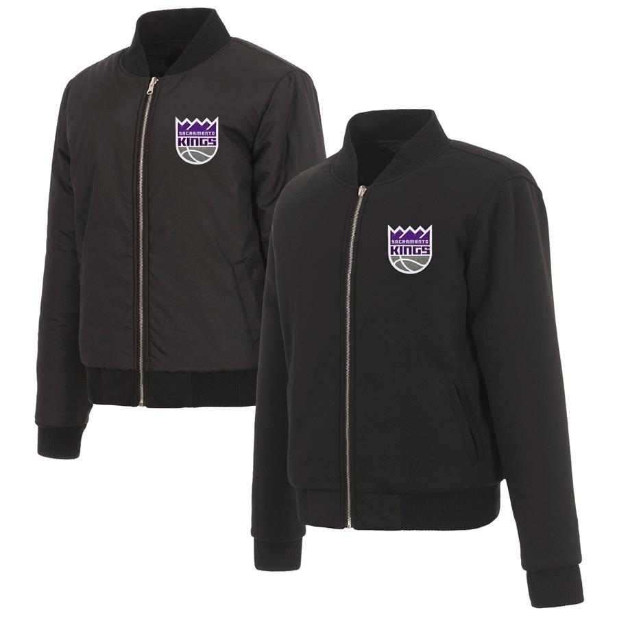 Женская флиска Sacramento Kings JH Design Reversible Jacket with and Nylon Sides (чёрный)