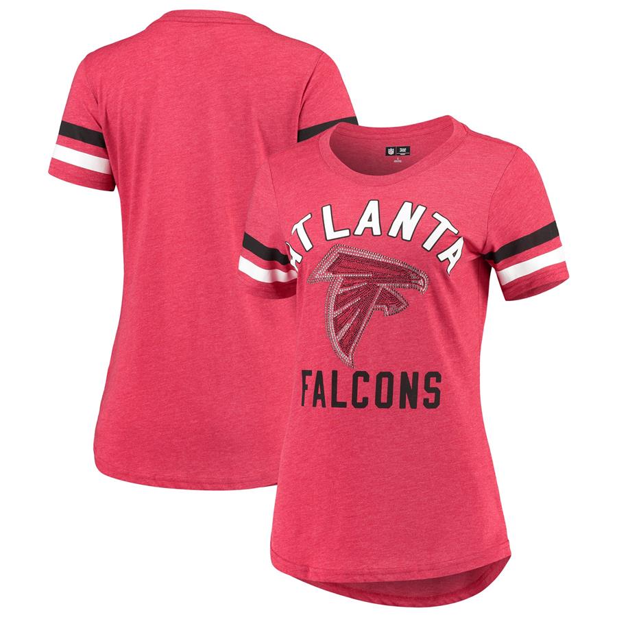 Atlanta Falcons G-III 4Her by Carl Banks Women's Extra Point Bling T-Shirt - Red