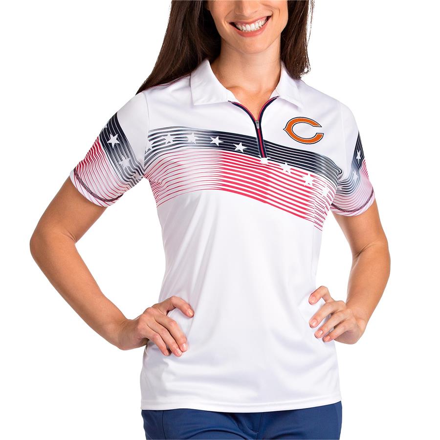Chicago Bears Antigua Women's Patriot Polo - White