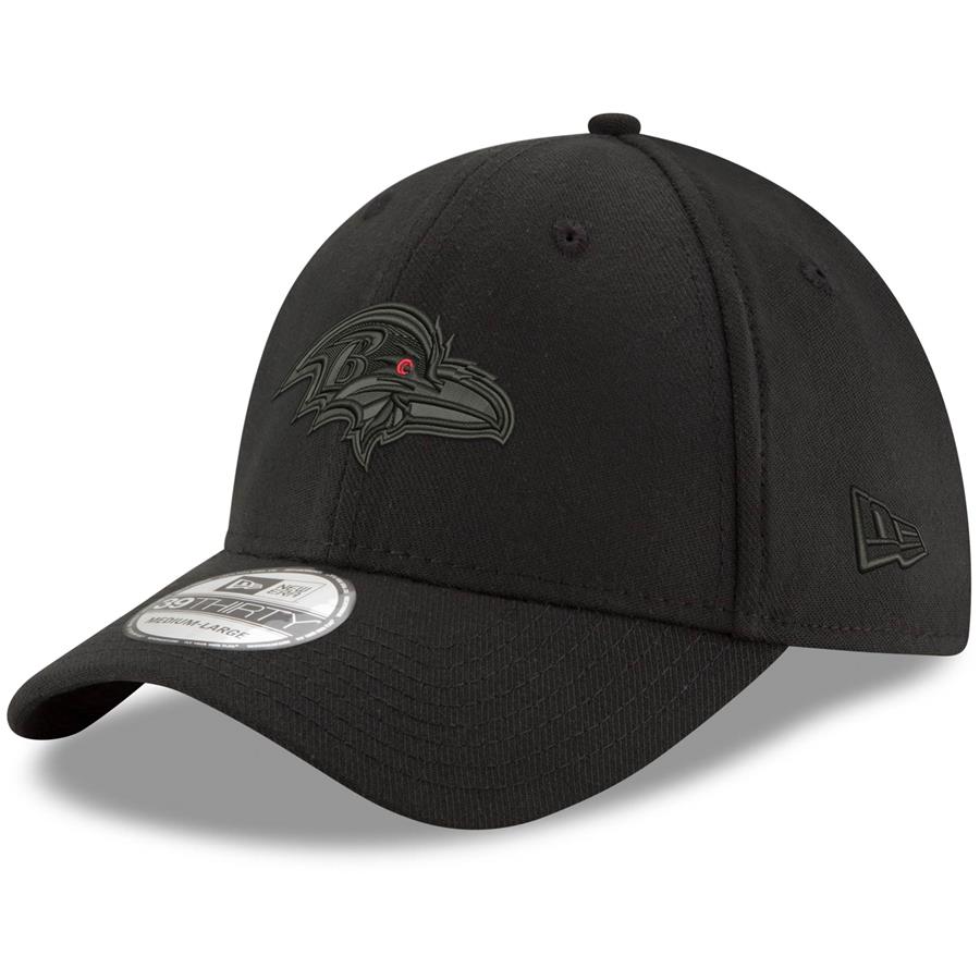 Baltimore Ravens New Era Logo 39THIRTY Flex Hat - Black