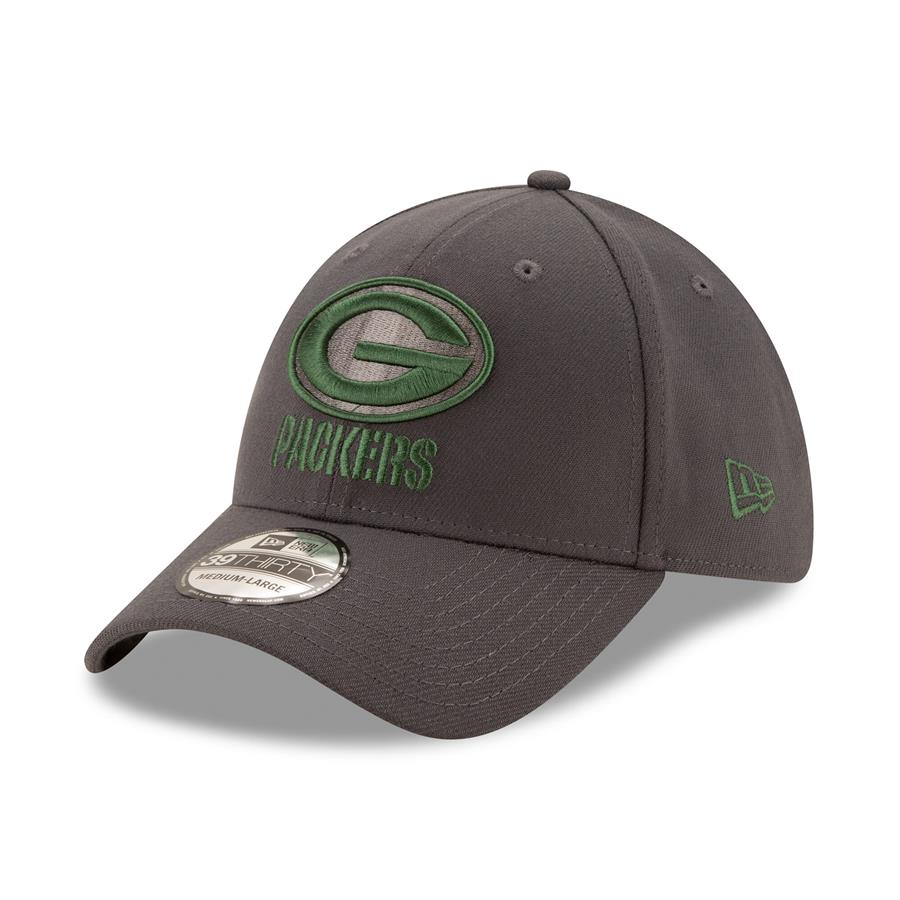 Green Bay Packers New Era Storm 39THIRTY Flex Hat - Graphite