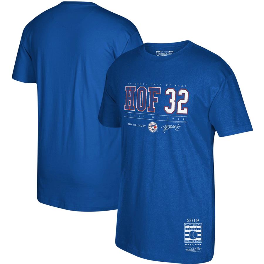 Roy Halladay Toronto Blue Jays Mitchell & Ness 2019 Hall of Fame Graphic T-Shirt - Royal