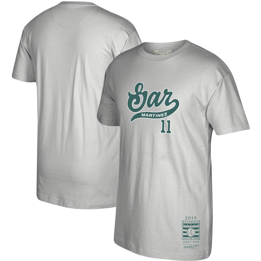Edgar Martinez Seattle Mariners Mitchell & Ness 2019 Hall of Fame Graphic T-Shirt - Gray