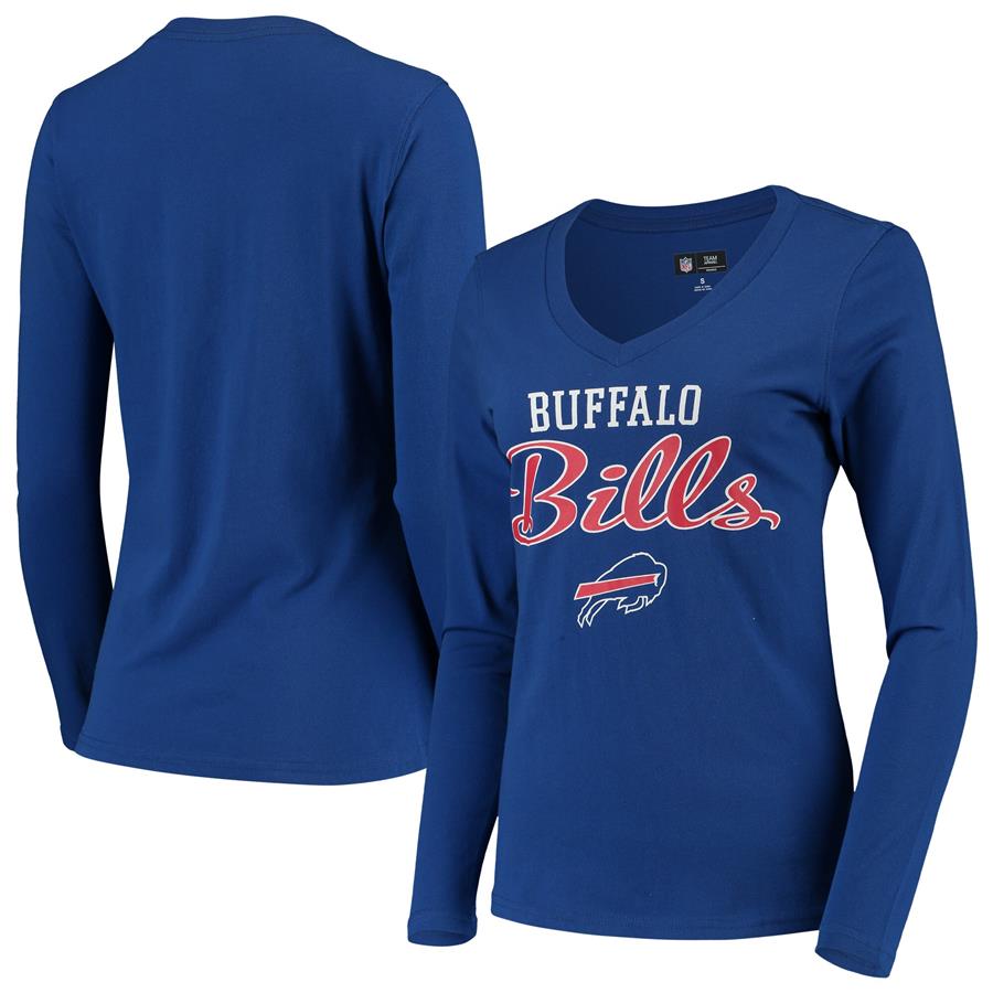 Buffalo Bills G-III 4Her by Carl Banks Women's Post Season Long Sleeve V-Neck T-Shirt - Royal