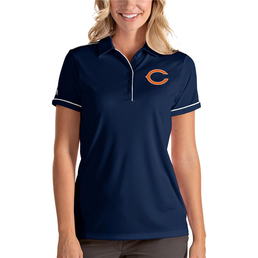 Chicago Bears Antigua Women's Salute Polo - Navy