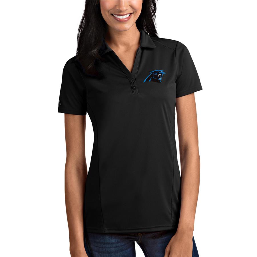 Carolina Panthers Antigua Women's Tribute Polo - Black