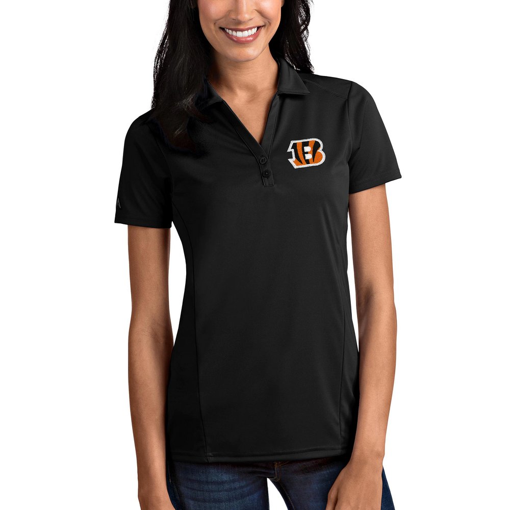 Cincinnati Bengals Antigua Women's Tribute Polo - Black