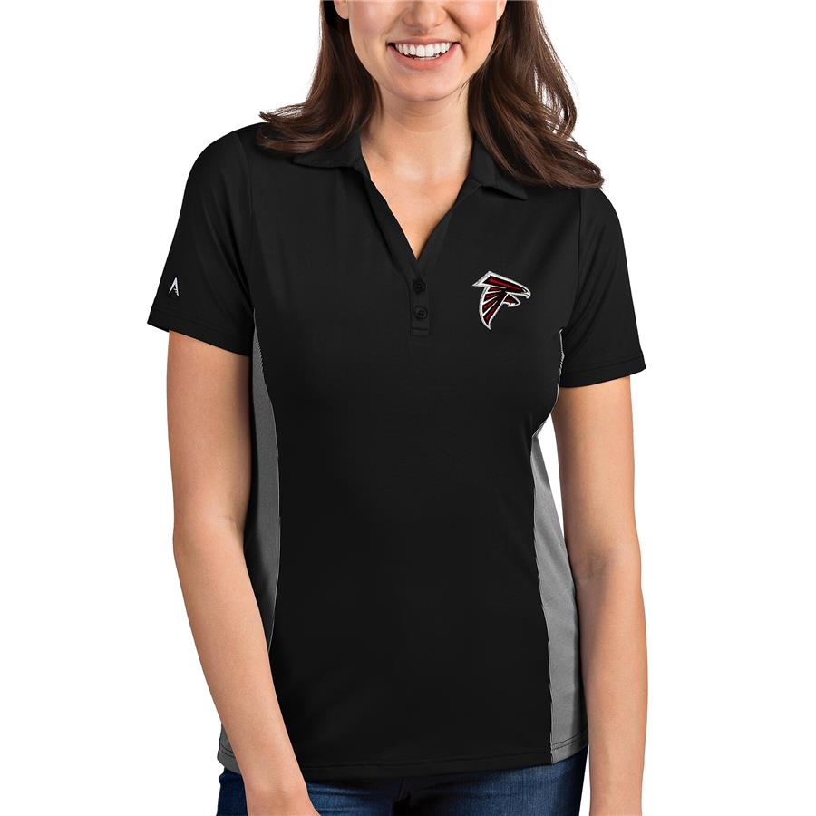 Atlanta Falcons Antigua Women's Venture Polo - Black