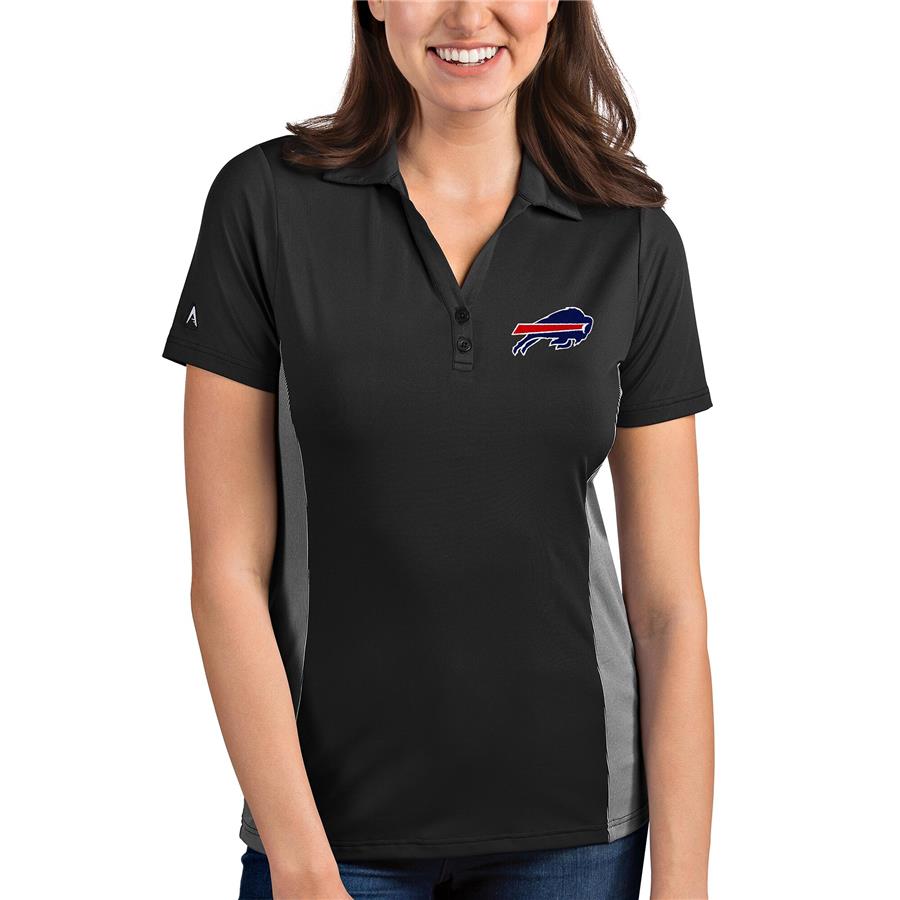 Buffalo Bills Antigua Women's Venture Polo - Charcoal