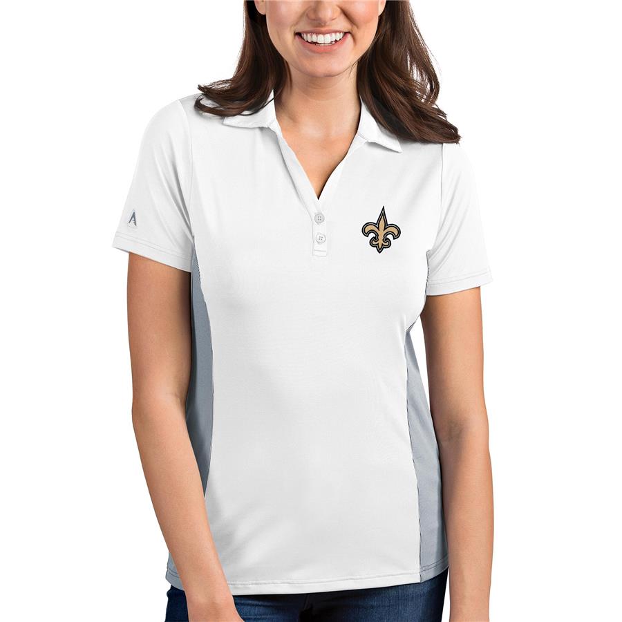 New Orleans Saints Antigua Women's Venture Polo - White