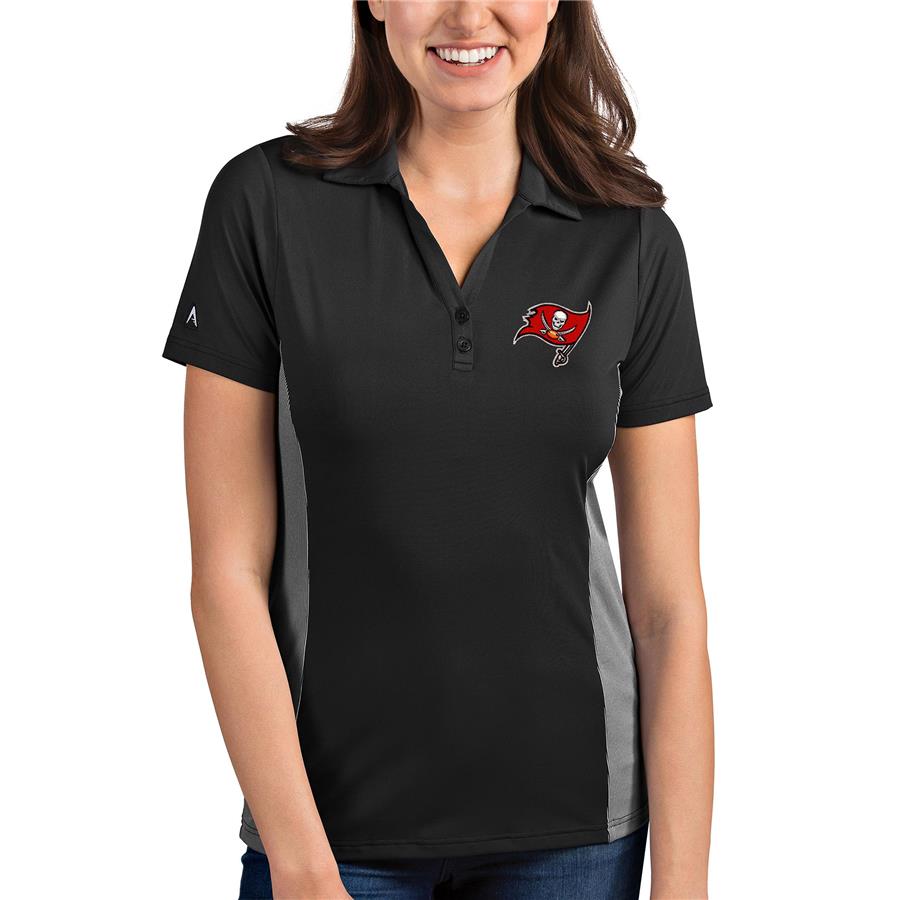 Tampa Bay Buccaneers Antigua Women's Venture Polo - Charcoal
