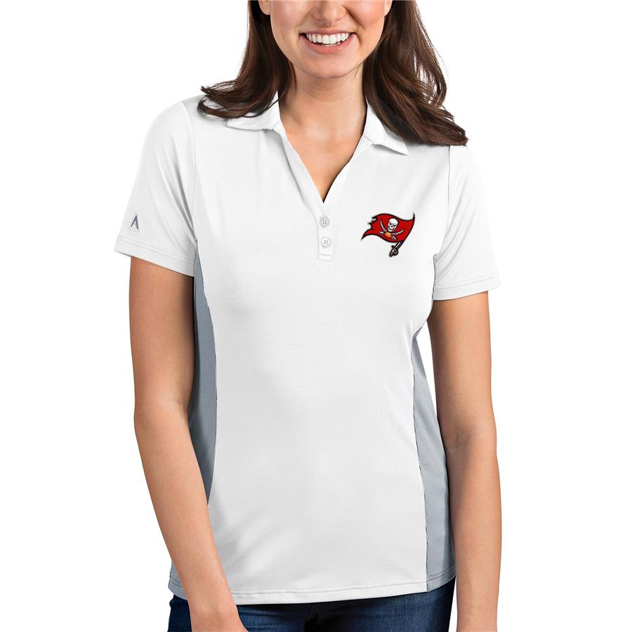 Tampa Bay Buccaneers Antigua Women's Venture Polo - White