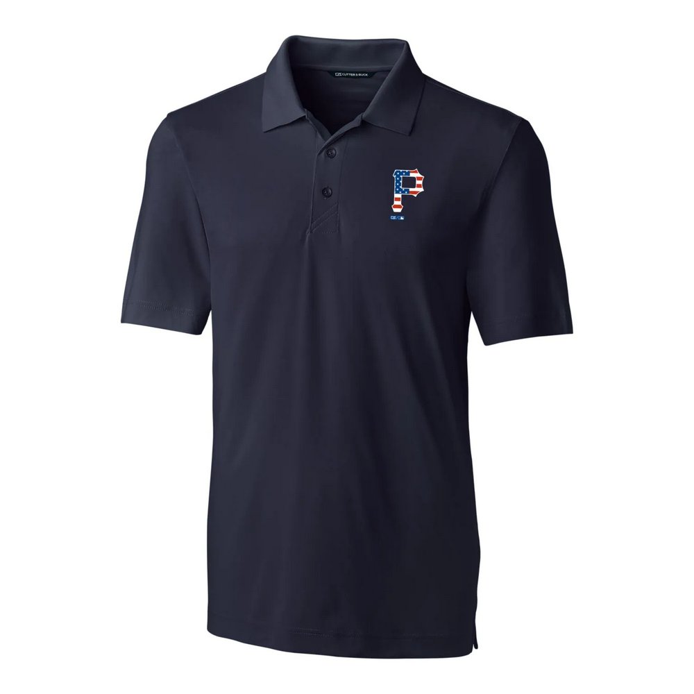 Pittsburgh Pirates Cutter & Buck Stars & Stripes Forge Polo - Navy