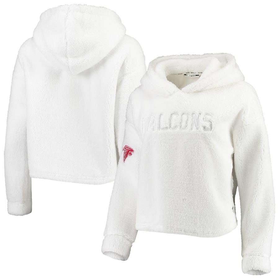 Atlanta Falcons DKNY Sport Women's Cozy Pullover Hoodie - White