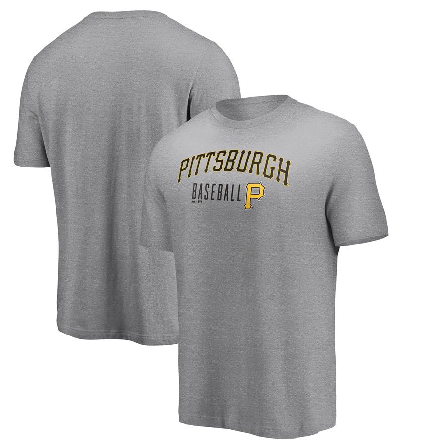 Pittsburgh Pirates Majestic Open Opportunity T-Shirt - Heathered Gray