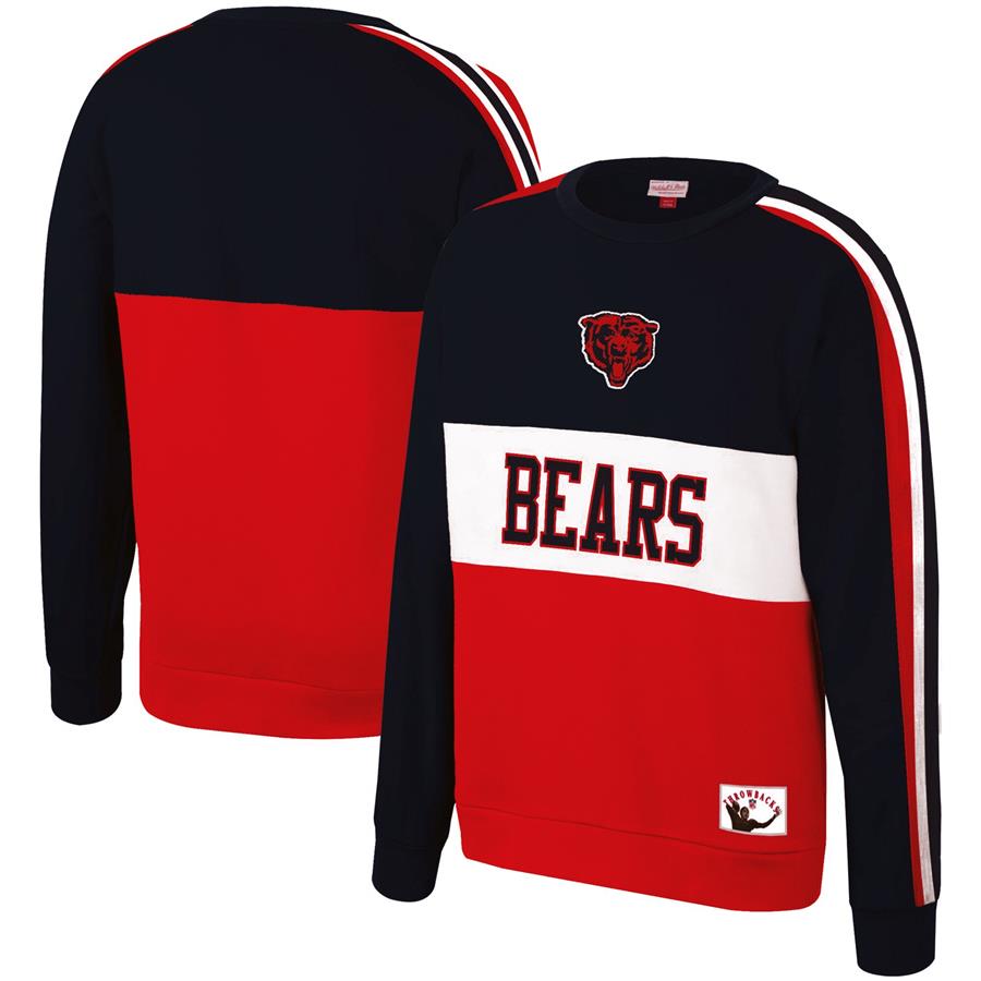 Chicago Bears Mitchell & Ness Women's Leading Scorer Fleece Pullover Sweatshirt - Navy