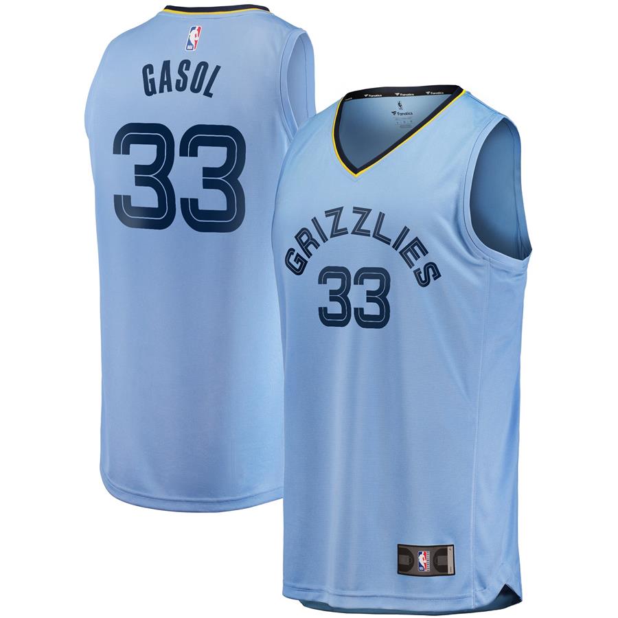 Marc Gasol Memphis Grizzlies Fanatics Branded Fast Break Replica Jersey - Statement Edition - Light Blue