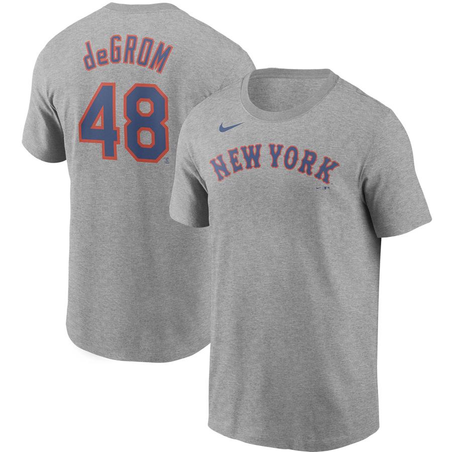 Jacob deGrom New York Mets Nike Name & Number T-Shirt - Gray