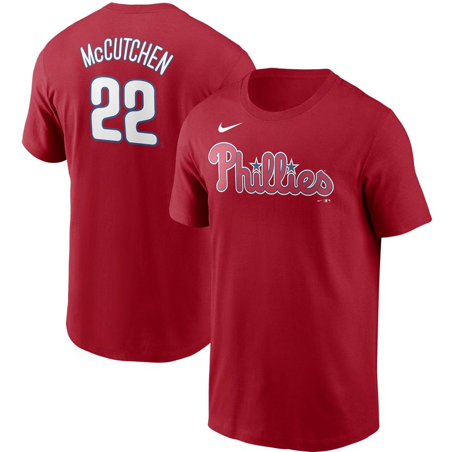 Andrew McCutchen Philadelphia Phillies Nike Name & Number T-Shirt - Red