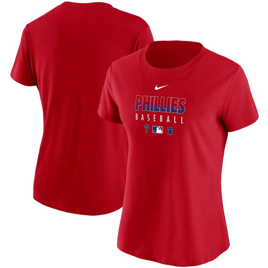 Philadelphia Phillies Nike Women's Authentic Collection Performance T-Shirt - Red