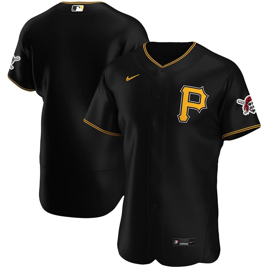 Pittsburgh Pirates Nike Alternate Authentic Team Logo Jersey - Black