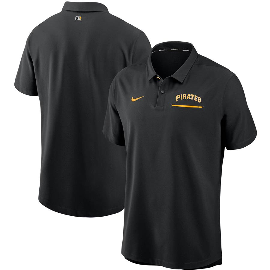 Pittsburgh Pirates Nike Authentic Collection Performance Polo - Black
