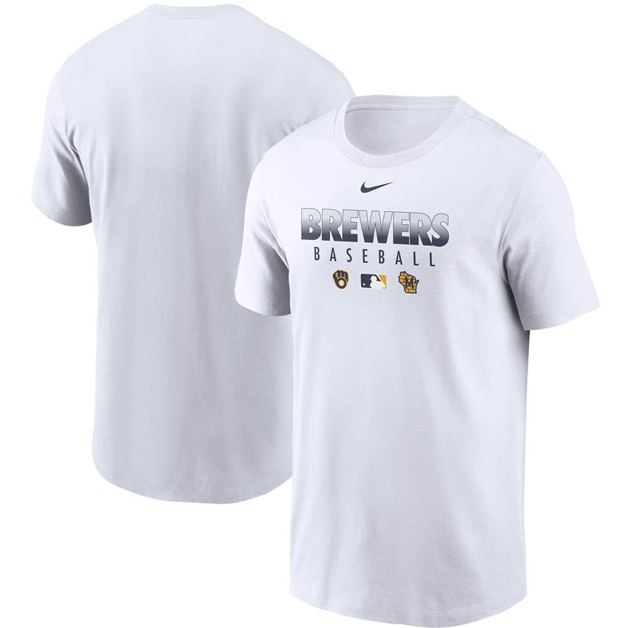 Milwaukee Brewers Nike Authentic Collection Performance T-Shirt - White