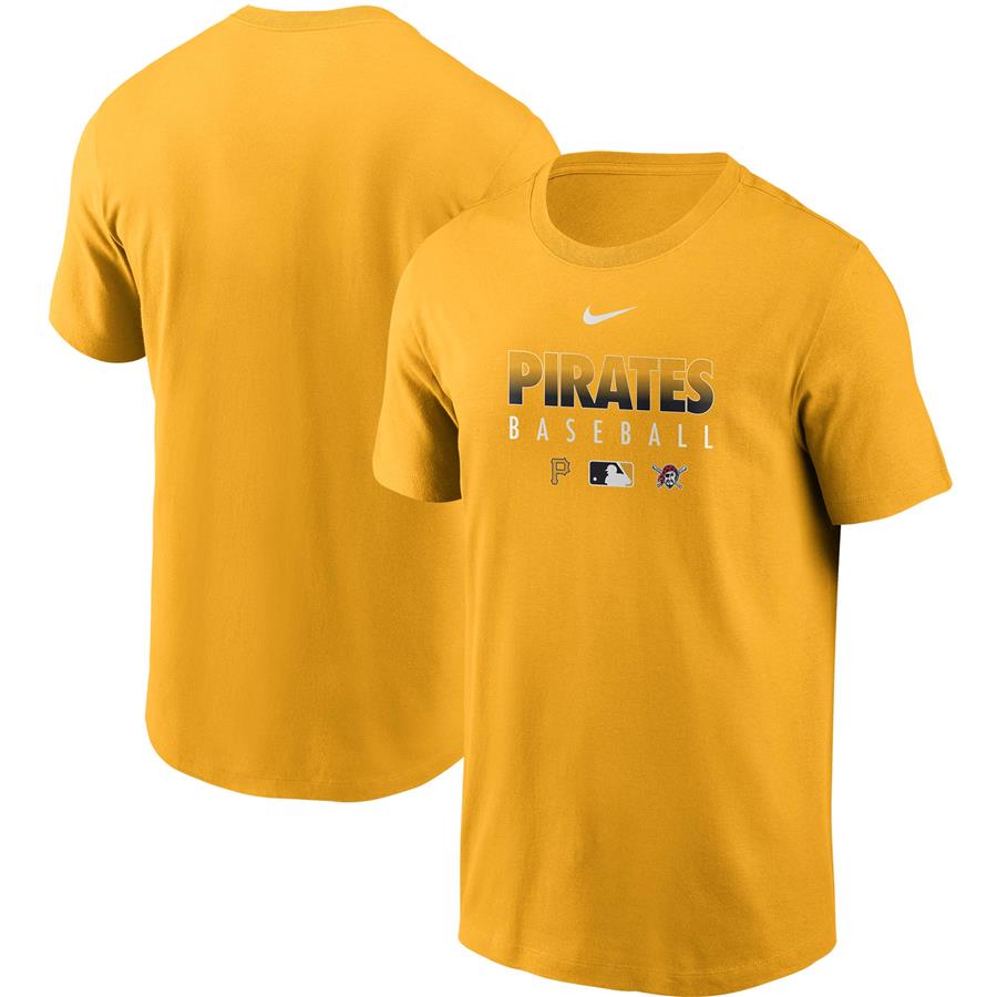 Pittsburgh Pirates Nike Authentic Collection Team Performance T-Shirt - Gold