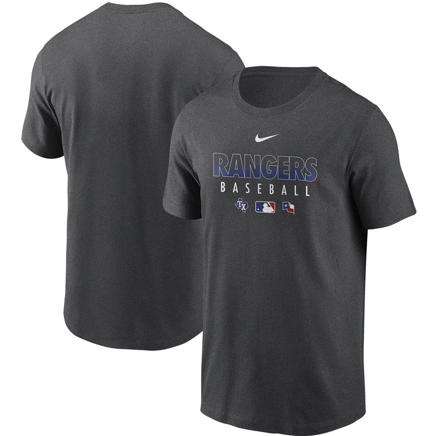Texas Rangers Nike Authentic Collection Team Performance T-Shirt - Gray