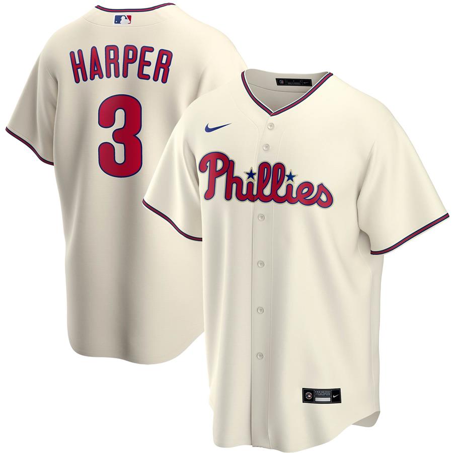 Bryce Harper Philadelphia Phillies Nike Alternate Replica Player Name Jersey - Cream