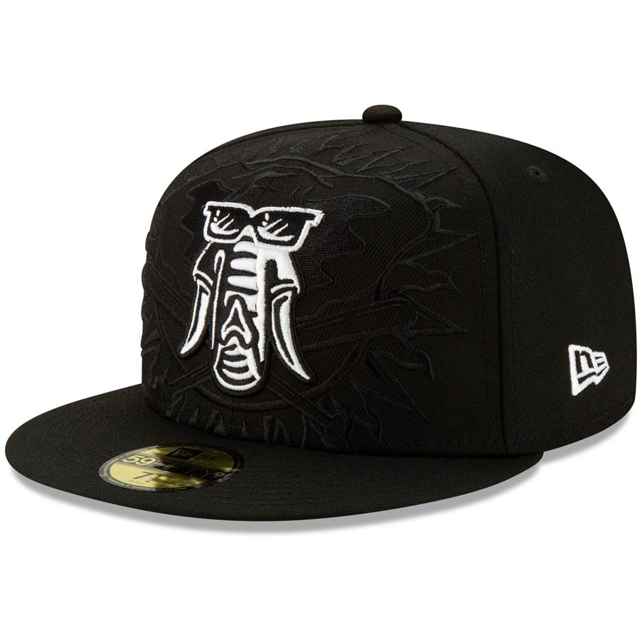 Oakland Athletics New Era Monochrome Logo Elements 59FIFTY Fitted Hat - Black