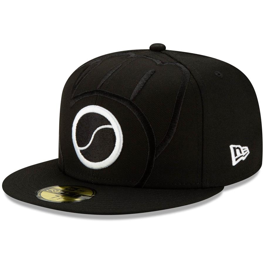 Milwaukee Brewers New Era Monochrome Logo Elements 59FIFTY Fitted Hat - Black