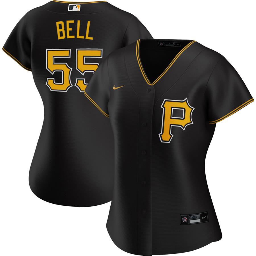 Josh Bell Pittsburgh Pirates Nike Women's Alternate 2020 Replica Player Jersey - Black
