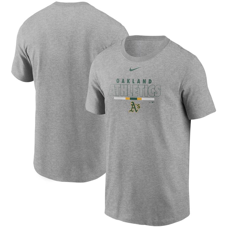Oakland Athletics Nike Color Bar T-Shirt - Gray