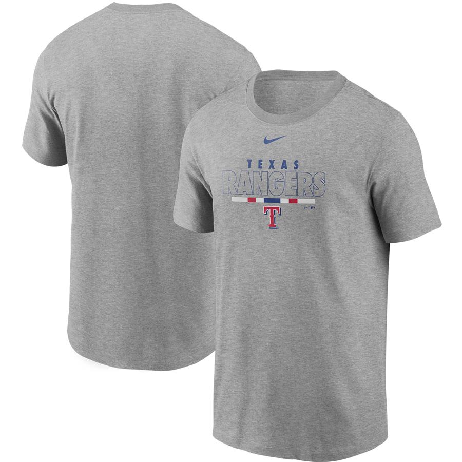 Texas Rangers Nike Color Bar T-Shirt - Gray