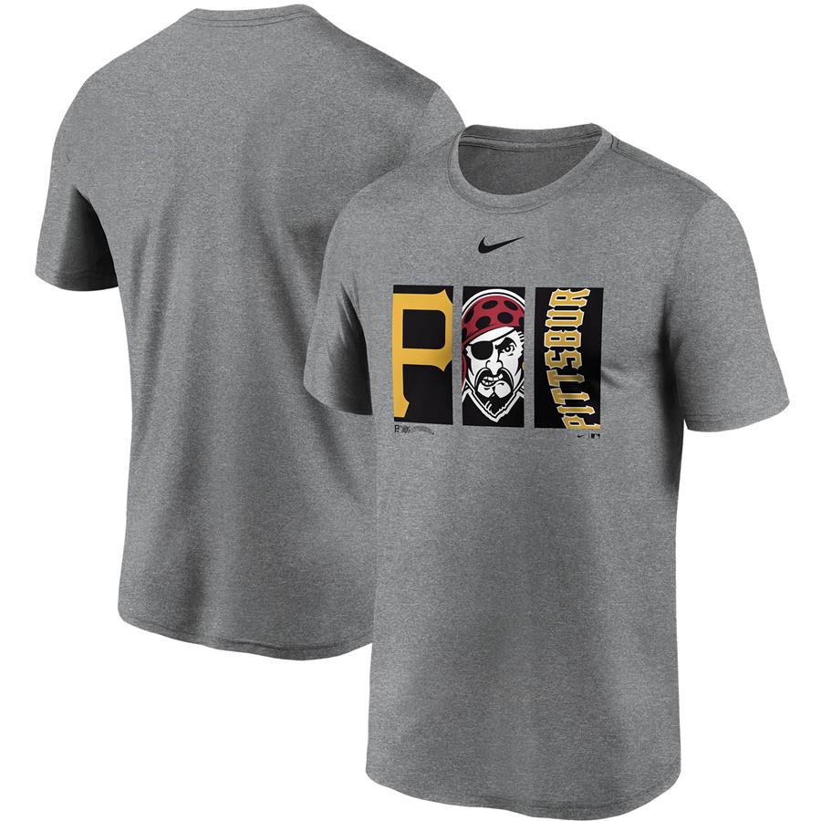 Pittsburgh Pirates Nike Tryptich Logo Legend Performance T-Shirt - Gray