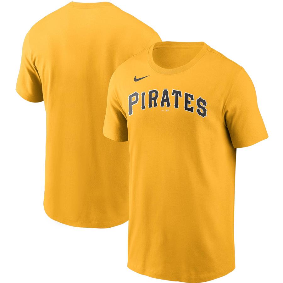 Pittsburgh Pirates Nike Team Wordmark T-Shirt - Gold