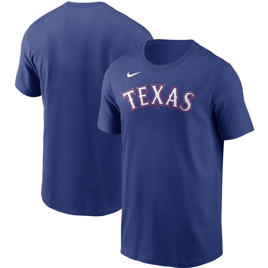 Texas Rangers Nike Team Wordmark T-Shirt - Royal