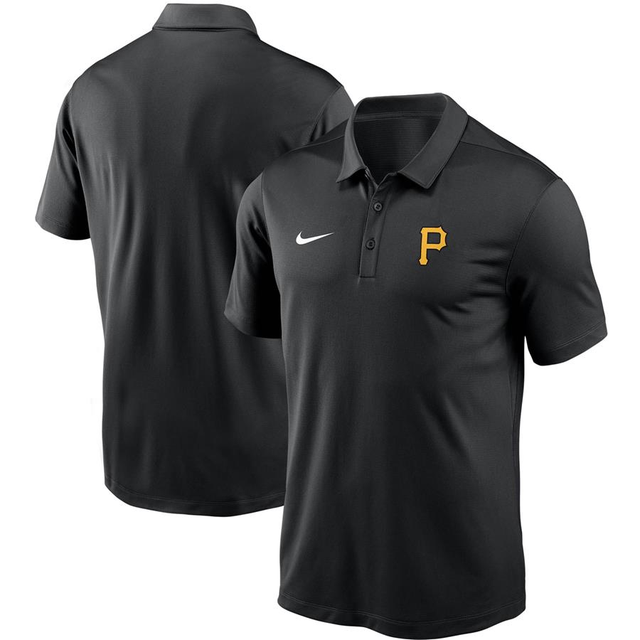 Pittsburgh Pirates Nike Team Logo Franchise Performance Polo - Black