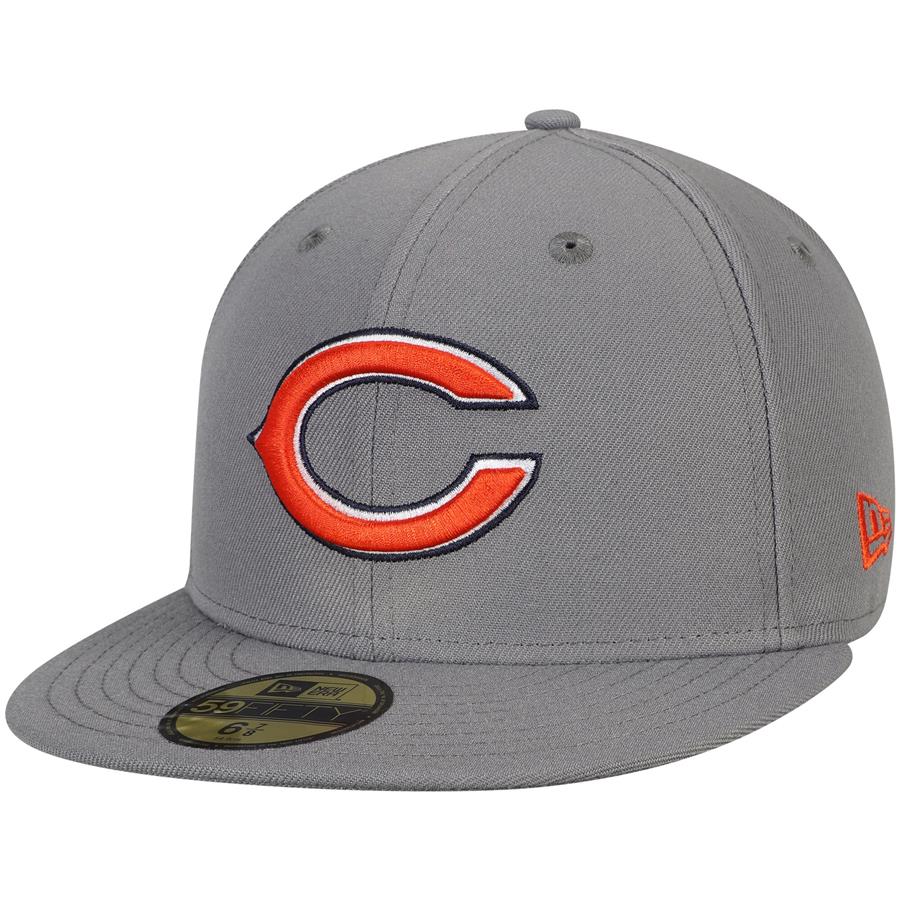 Chicago Bears New Era Primary Logo Storm 59FIFTY Fitted Hat - Graphite