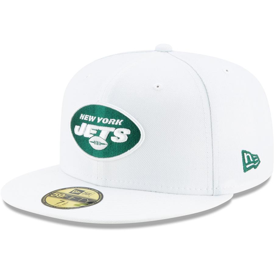 New York Jets New Era Omaha 59FIFTY Fitted Hat - White
